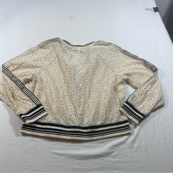 Exhilaration Zip Jacket Women X large Lace cut out Light weight See through - Picture 7 of 8